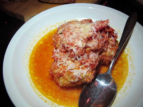 Veal meatballs at Osteria Venti Montreal