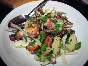 Octopus salad at Osteria Venti Montreal