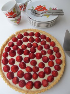 quebec strawberry tart with pastry cream