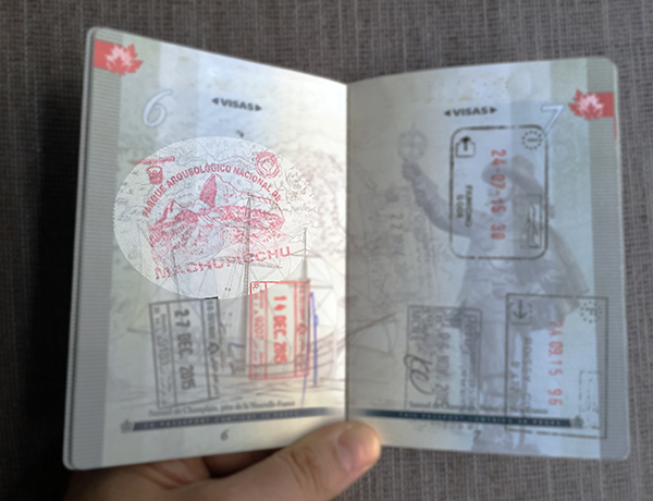 machu picchu passport stamp © Will Travel for Food